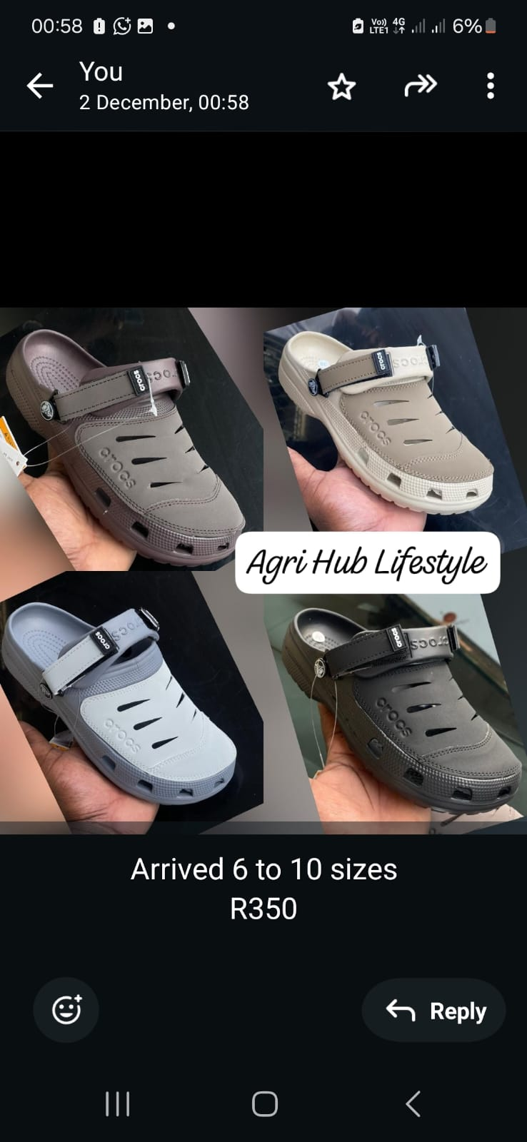 Modern Crocs (Size 6-10)