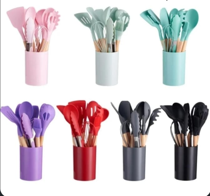 12pcs Silicon Spoon Set